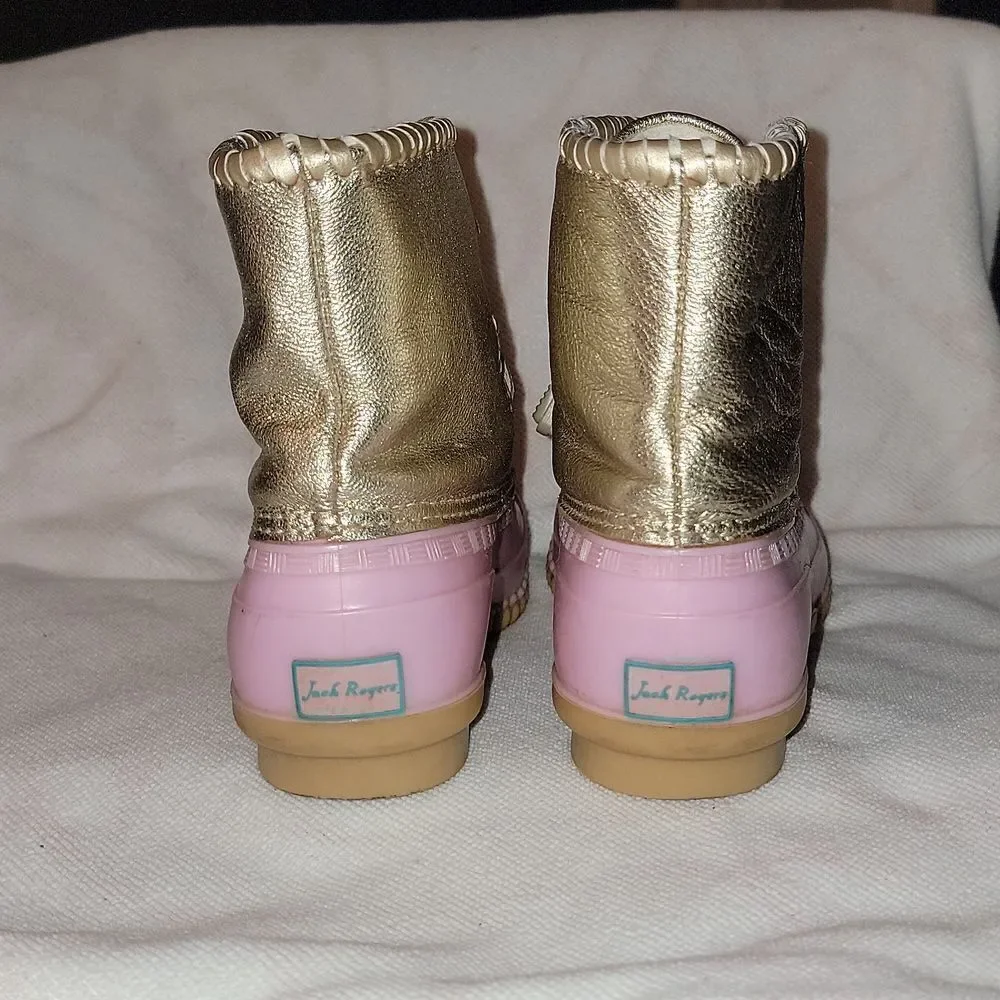 Jack Rogers Jr Miss Chloe Duck Rain Boots Girls Size 4